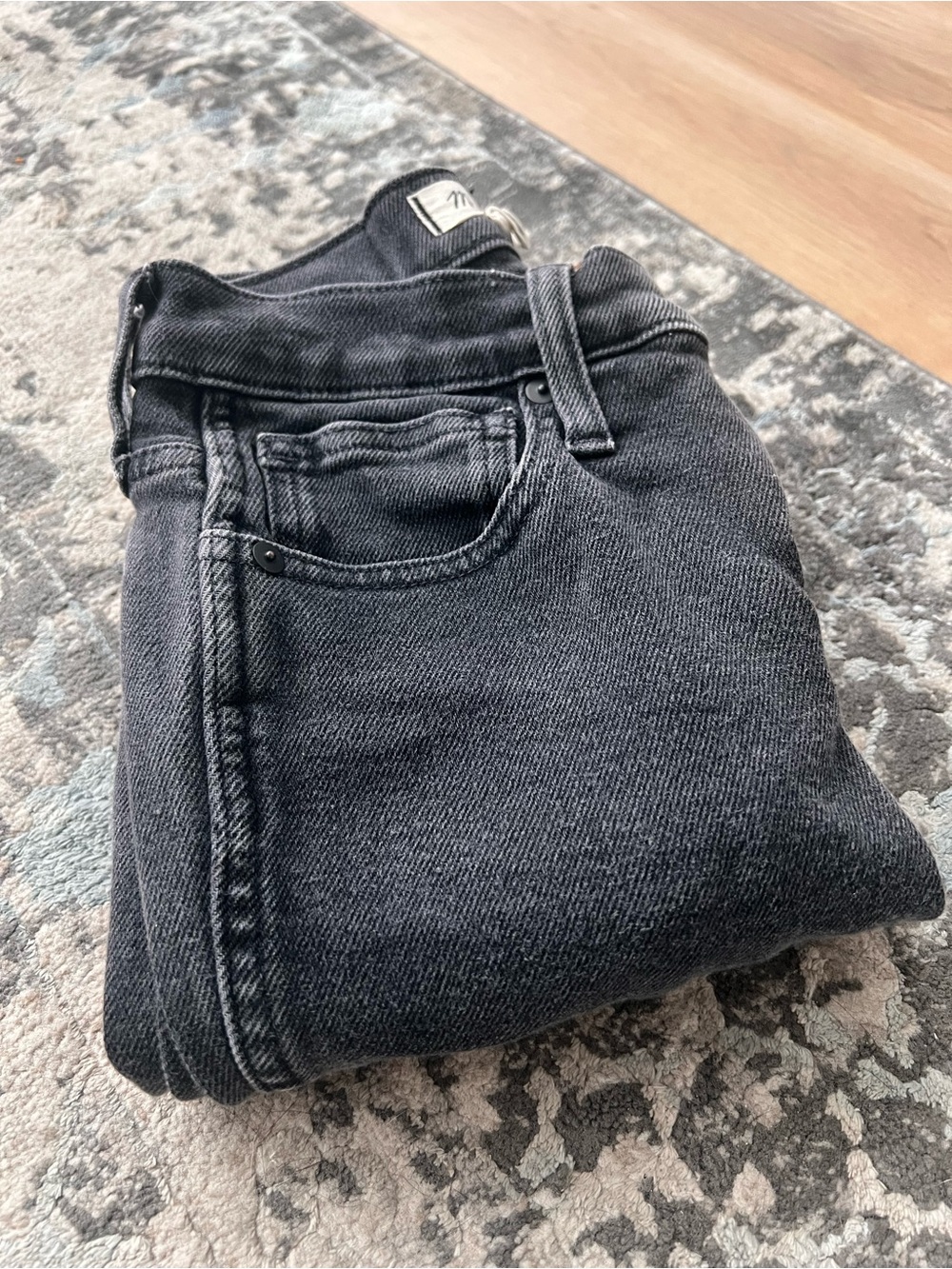 Madewell 10" High-Rise Skinny Jeans – Washed Black – Size 25